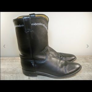 Justin 3233 Brock Roper Mens Cowboy Boots Sz 10.5